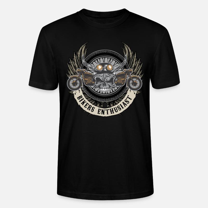 Biker Schädel Biker Enthusiast Biker Biker Boyz - T-shirt bio CRAFTER Stanley Stella Unisexe - noir