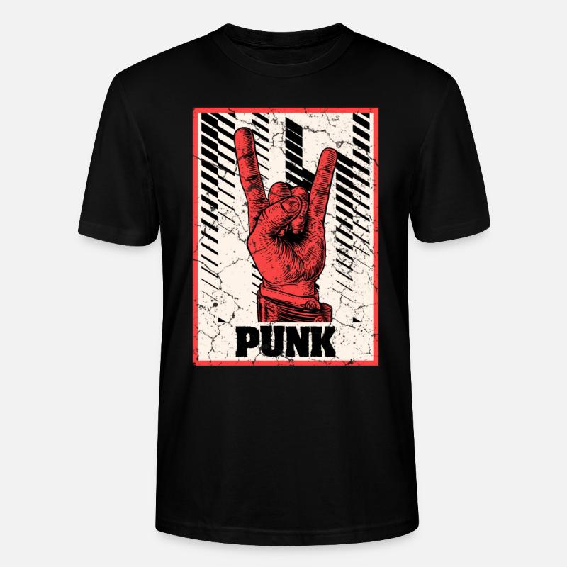 Teufelshorn Punks Punk - Stanley/Stella Unisex Bio-T-Shirt CRAFTER - Schwarz