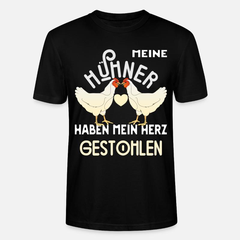 Hühnerstall Hühner Henne Bauer Geschenk - Stanley/Stella Unisex Bio-T-Shirt CRAFTER - Schwarz