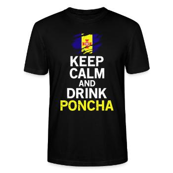Madère Poncha Portugal Portugais - T-shirt bio CRAFTER Stanley Stella Unisexe - noir - Devant - Alina (178cm) & Michal (187cm)