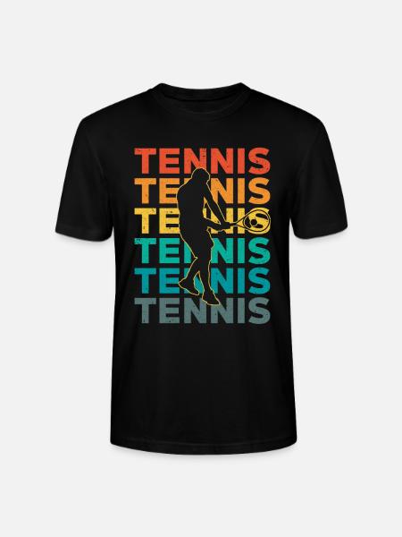 Tennis Retro - Stanley/Stella Unisex Bio-T-Shirt CRAFTER - Schwarz