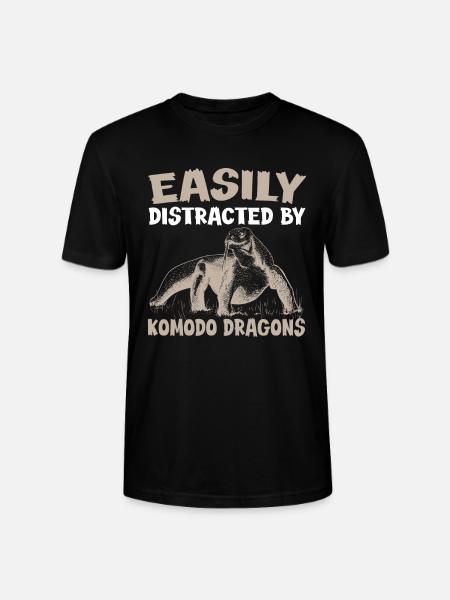 Komodowaran Lizard Lover - Stanley/Stella CRAFTER Unisex Organic T-Shirt - black