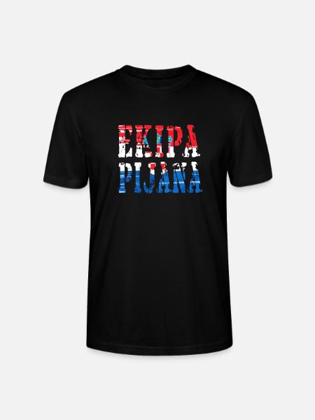 Hrvatska Kroatien Fussball - Stanley/Stella Unisex Bio-T-Shirt CRAFTER - Schwarz