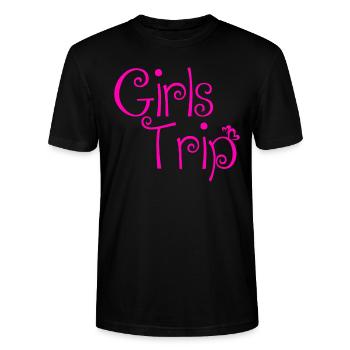Girls Trip - Stanley/Stella Unisex Bio-T-Shirt CRAFTER - Schwarz - Vorne - Alina (178cm) & Michal (187cm)
