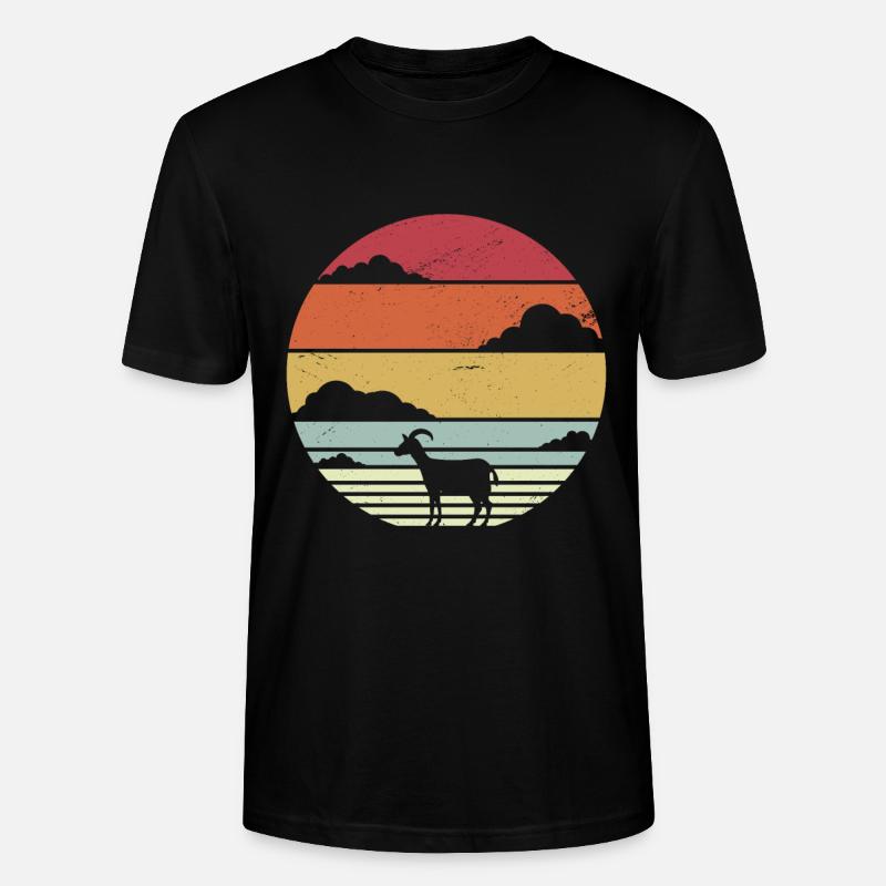 Ziege Retro - Stanley/Stella Unisex Bio-T-Shirt CRAFTER - Schwarz