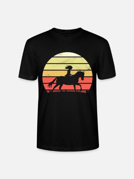 Rétro fille cheval - T-shirt bio CRAFTER Stanley Stella Unisexe - noir