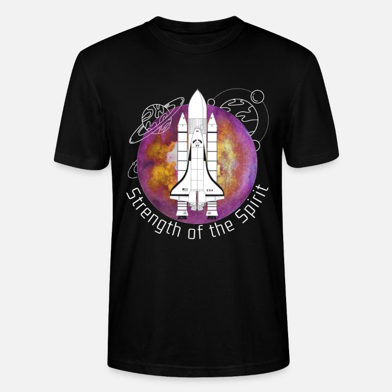 Espace, navette spatiale, planètes - T-shirt bio CRAFTER Stanley Stella Unisexe - noir