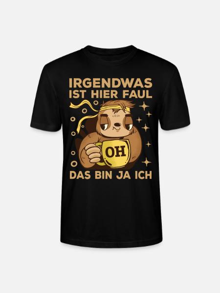Faultier Kaffee - Stanley/Stella Unisex Bio-T-Shirt CRAFTER - Schwarz