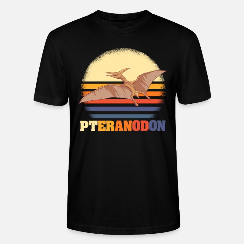 Pteranodon Retro Dinosaurier - Stanley/Stella Unisex Bio-T-Shirt CRAFTER - Schwarz