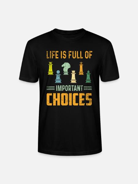 Échecs joueurs d’échecs - T-shirt bio CRAFTER Stanley Stella Unisexe - noir