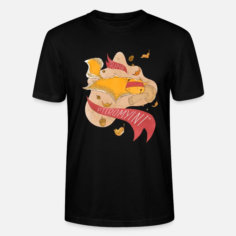 Fliegendes Eichhörnchen Gleithörnchen Flughörnchen - Stanley/Stella Unisex Bio-T-Shirt CRAFTER - Schwarz