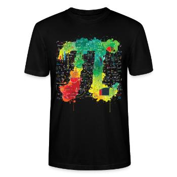 Maths Enseignants Formules De Pi - T-shirt bio CRAFTER Stanley Stella Unisexe - noir - Devant - Alina (178cm) & Michal (187cm)