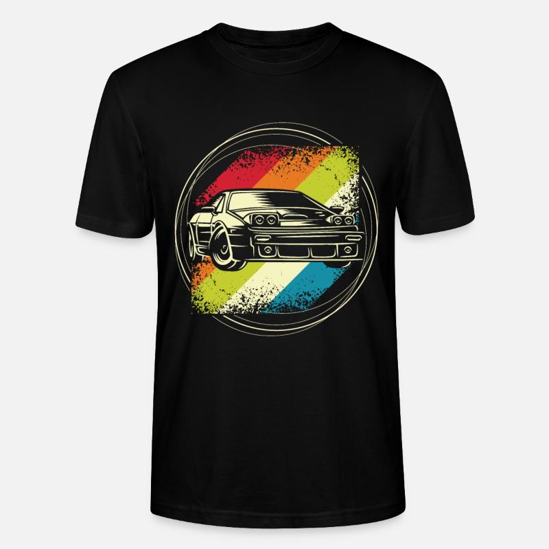 Rallye auto retro - T-shirt bio CRAFTER Stanley Stella Unisexe - noir