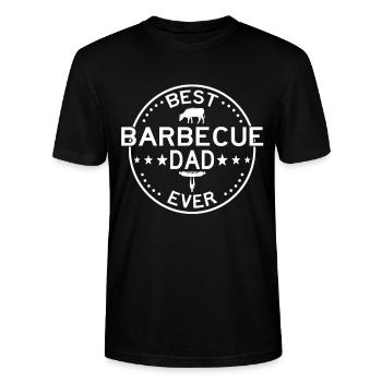 Cadeau de maître barbecue papa - T-shirt bio CRAFTER Stanley Stella Unisexe - noir - Devant - Alina (178cm) & Michal (187cm)