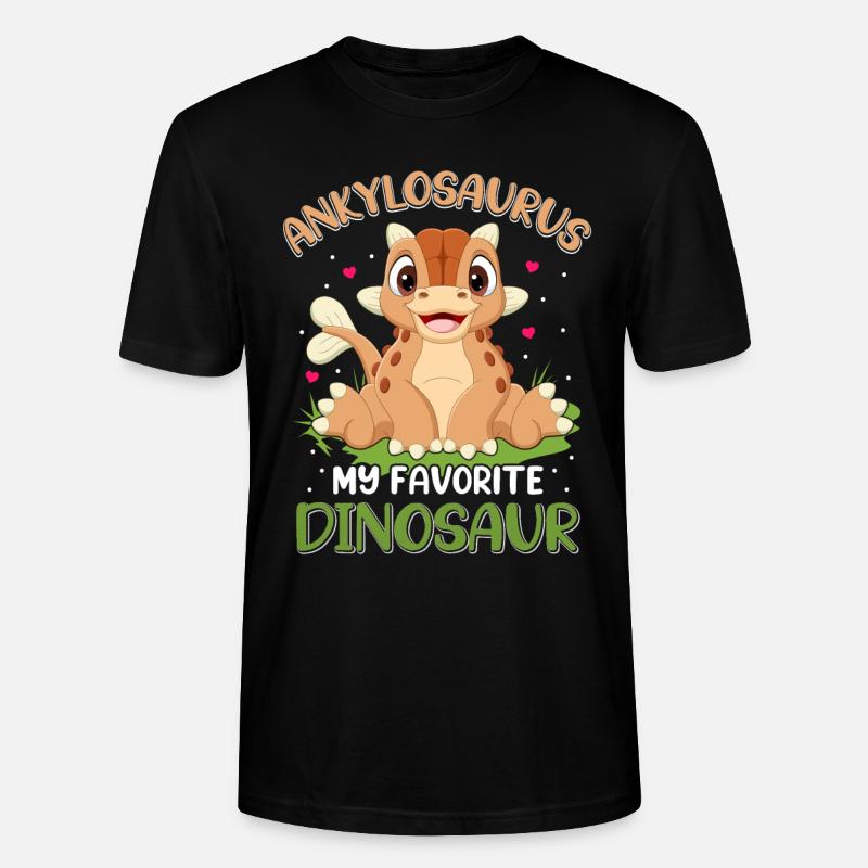Ankylosaurus Dinosaurier Geschenk Kinder - Stanley/Stella Unisex Bio-T-Shirt CRAFTER - Schwarz