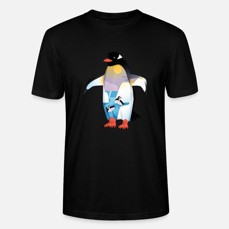 Pinguin Penguin Gift - Stanley/Stella Unisex Bio-T-Shirt CRAFTER - Schwarz