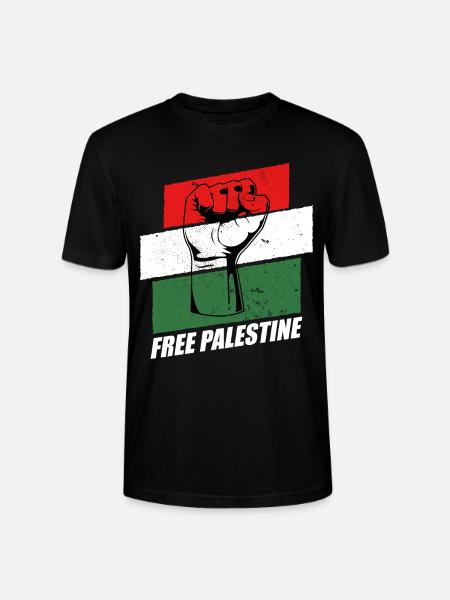 Free Palestine - Stanley/Stella Unisex Bio-T-Shirt CRAFTER - Schwarz