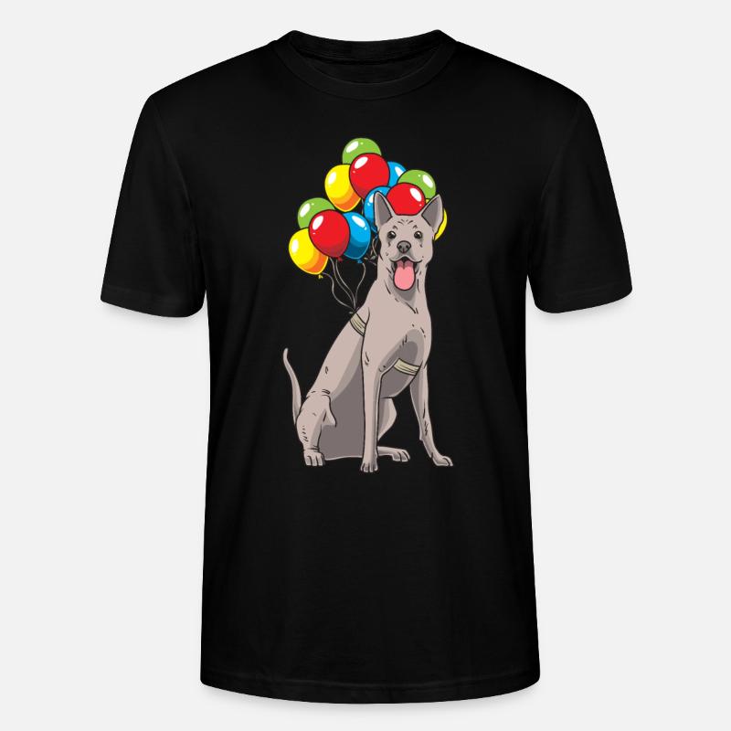 Thai Ridgeback mit Luftballons - Stanley/Stella Unisex Bio-T-Shirt CRAFTER - Schwarz