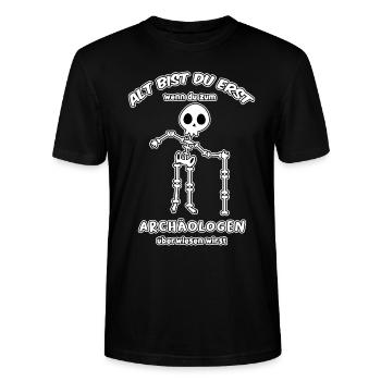 Alter Mann Spruch - Stanley/Stella Unisex Bio-T-Shirt CRAFTER - Schwarz - Vorne - Alina (178cm) & Michal (187cm)