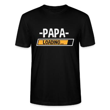 Papa Loading - T-shirt bio CRAFTER Stanley Stella Unisexe - noir - Devant - Alina (178cm) & Michal (187cm)