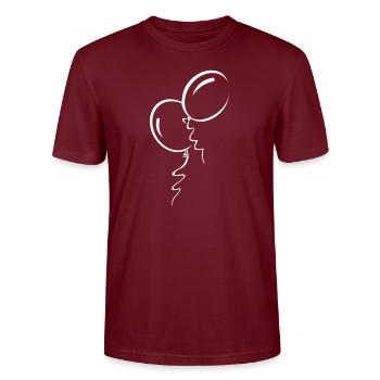 Ballons de fête - T-shirt bio CRAFTER Stanley Stella Unisexe - bordeaux - Devant - Alina (178cm) & Michal (187cm)