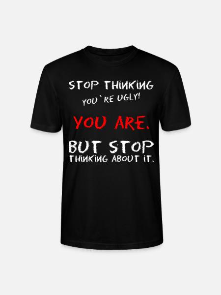 Meme saying self-confidence ugly beauty - Stanley/Stella CRAFTER Unisex Organic T-Shirt - black