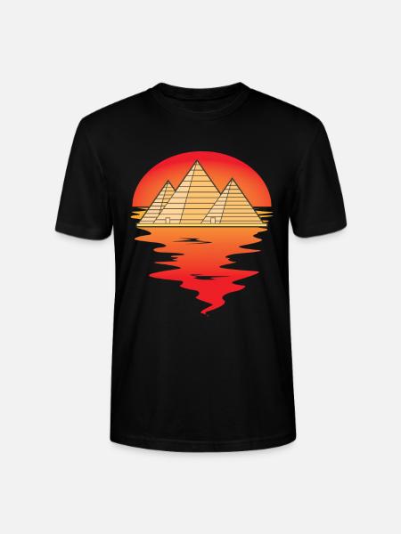Egypt Holiday Sunset Retro - Stanley/Stella CRAFTER Unisex Organic T-Shirt - black