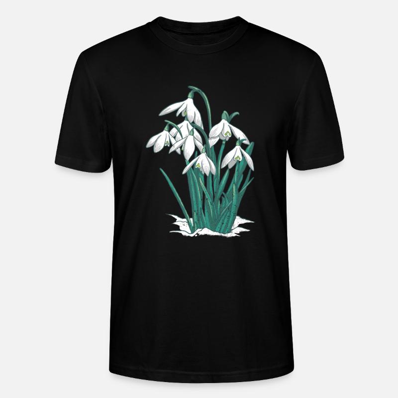 Schneeglöckchen - Stanley/Stella Unisex Bio-T-Shirt CRAFTER - Schwarz