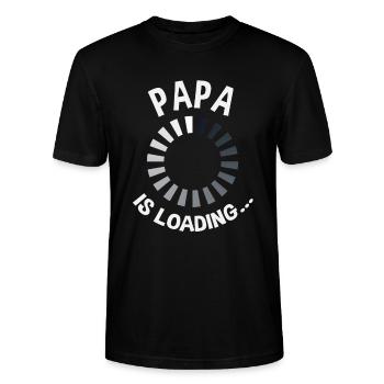 Papa Loading - T-shirt bio CRAFTER Stanley Stella Unisexe - noir - Devant - Alina (178cm) & Michal (187cm)