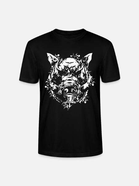 Wildschwein - Stanley/Stella Unisex Bio-T-Shirt CRAFTER - Schwarz