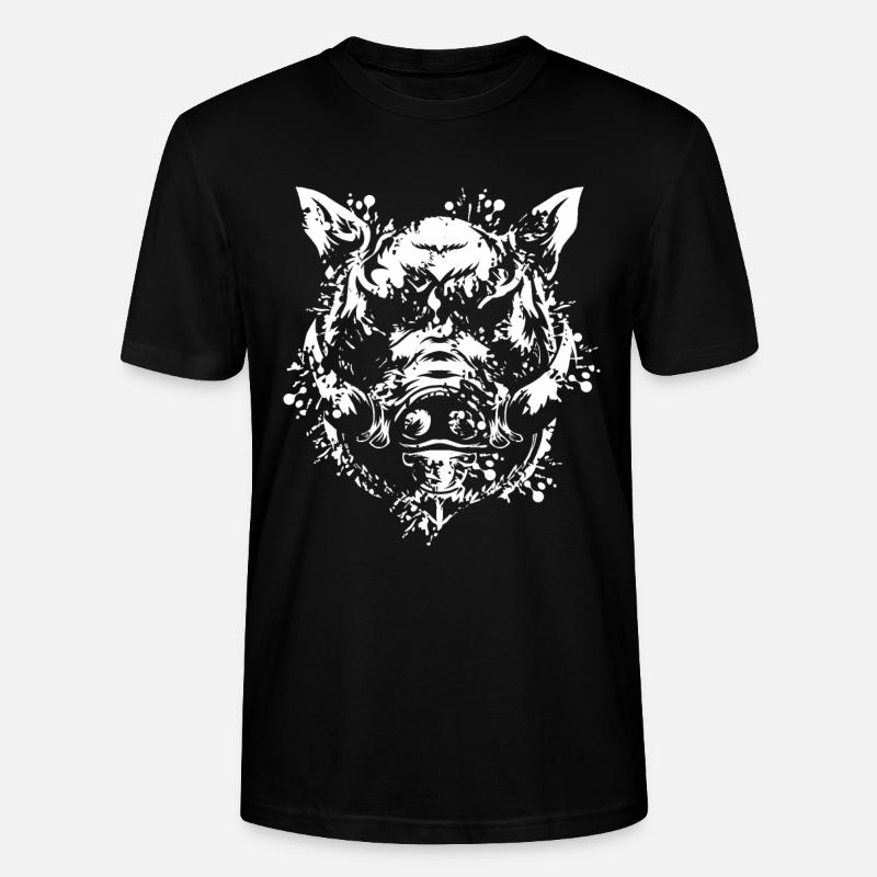 Wildschwein - Stanley/Stella Unisex Bio-T-Shirt CRAFTER - Schwarz