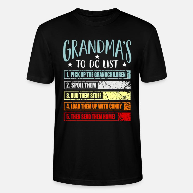Oma Omi Geschenk Großmutter Geschenkidee - Stanley/Stella Unisex Bio-T-Shirt CRAFTER - Schwarz