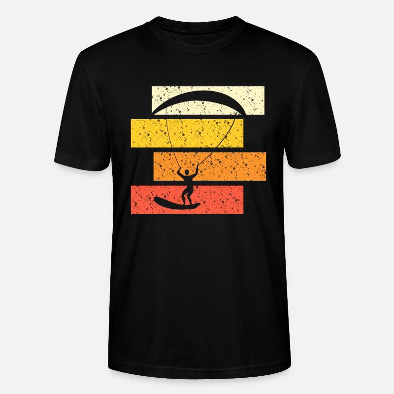 Kite Surf Retro - T-shirt bio CRAFTER Stanley Stella Unisexe - noir