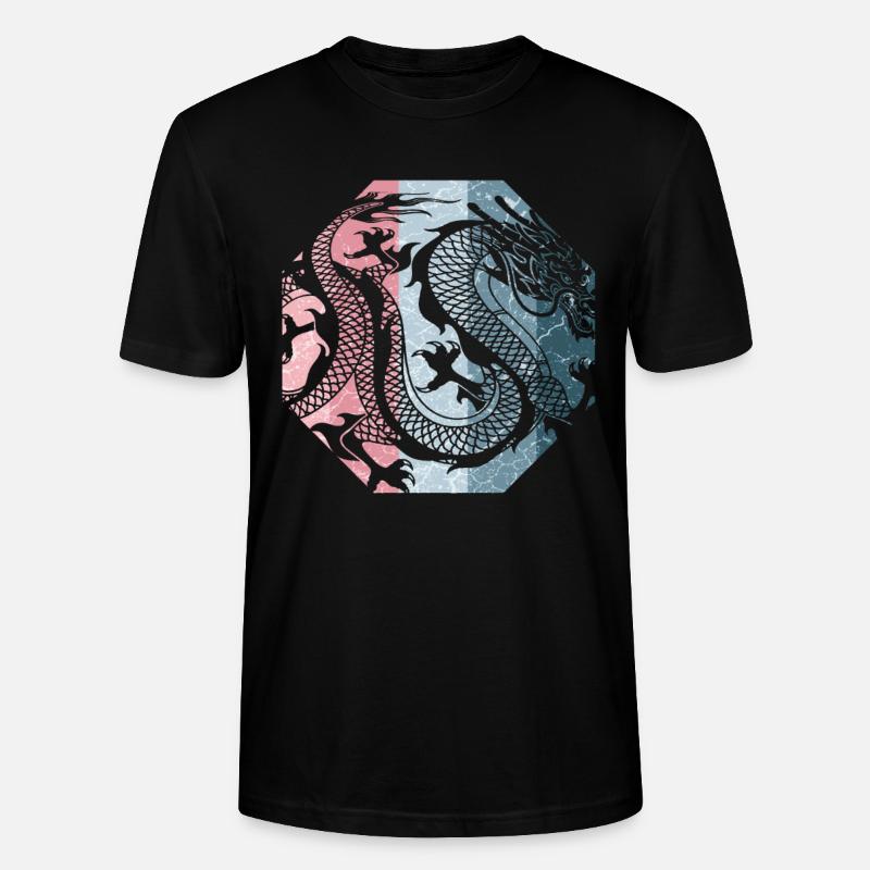 Chinesischer Drache - Stanley/Stella Unisex Bio-T-Shirt CRAFTER - Schwarz