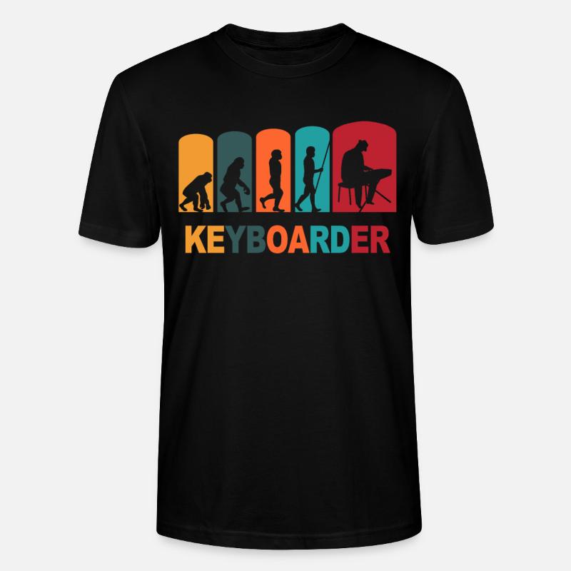 Keyboarder Evolutions Keyboard player - Stanley/Stella CRAFTER Unisex Organic T-Shirt - black