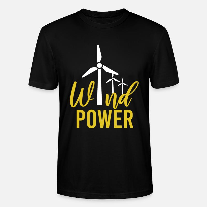 Windpower Windkraft Windenergie - Stanley/Stella Unisex Bio-T-Shirt CRAFTER - Schwarz