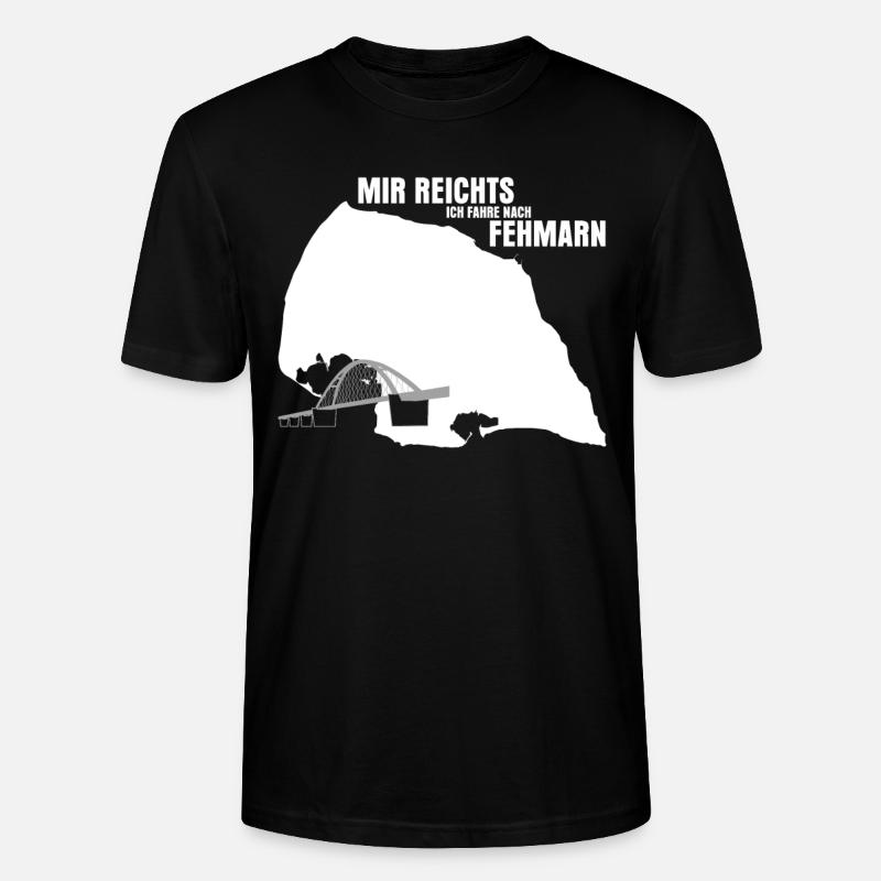 Fehmarn Spruch - Mir reichts - Stanley/Stella Unisex Bio-T-Shirt CRAFTER - Schwarz