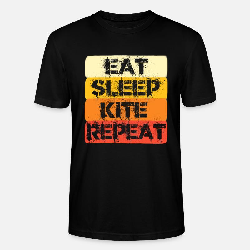 kite surf retro - T-shirt bio CRAFTER Stanley Stella Unisexe - noir