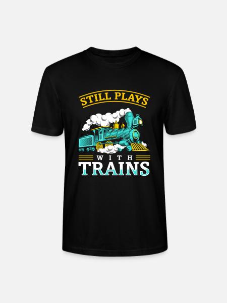 Still Plays With Trains Modeleisenbahn - Stanley/Stella Unisex Bio-T-Shirt CRAFTER - Schwarz