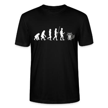 Waschbär - Stanley/Stella Unisex Bio-T-Shirt CRAFTER - Schwarz - Vorne - Alina (178cm) & Michal (187cm)