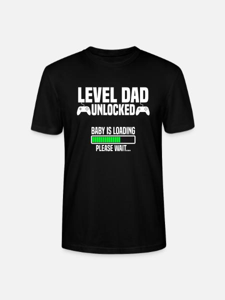Level Dad unlocked - Stanley/Stella Unisex Bio-T-Shirt CRAFTER - Schwarz