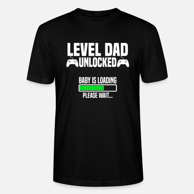 Level Dad unlocked - Stanley/Stella Unisex Bio-T-Shirt CRAFTER - Schwarz