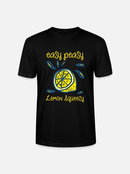 Easy Peasy Lemon Squeezy - Stanley/Stella CRAFTER Unisex Organic T-Shirt - black