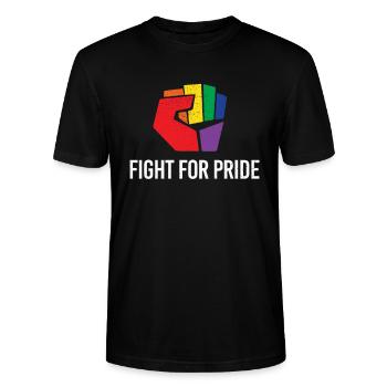 Queer - Stanley/Stella Unisex Bio-T-Shirt CRAFTER - Schwarz - Vorne - Alina (178cm) & Michal (187cm)