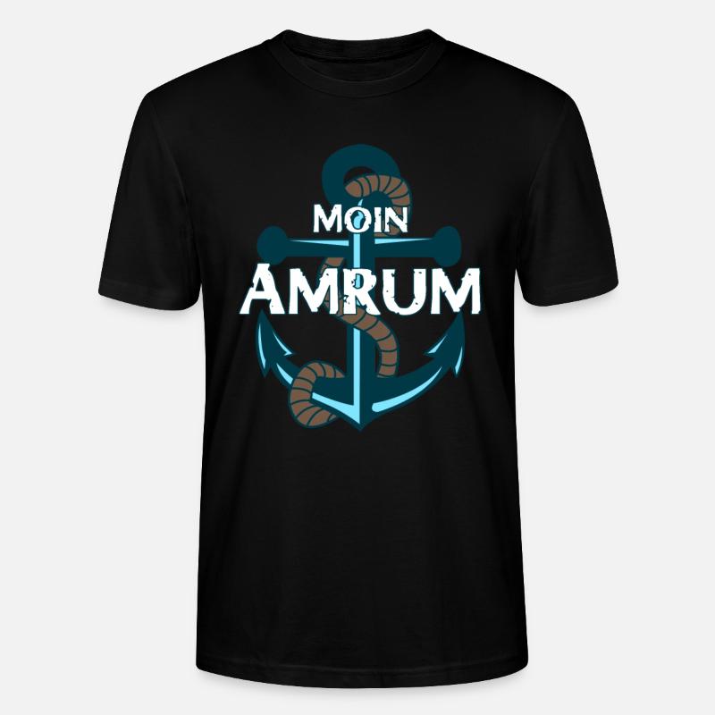 Amrum Moin Anker Spruch - Stanley/Stella Unisex Bio-T-Shirt CRAFTER - Schwarz