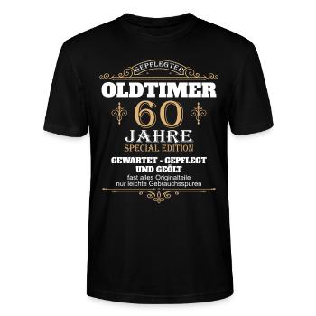 60 Geburtstag Mann 60 Jahre 60er Geschenk Männer - Stanley/Stella Unisex Bio-T-Shirt CRAFTER - Schwarz - Vorne - Alina (178cm) & Michal (187cm)