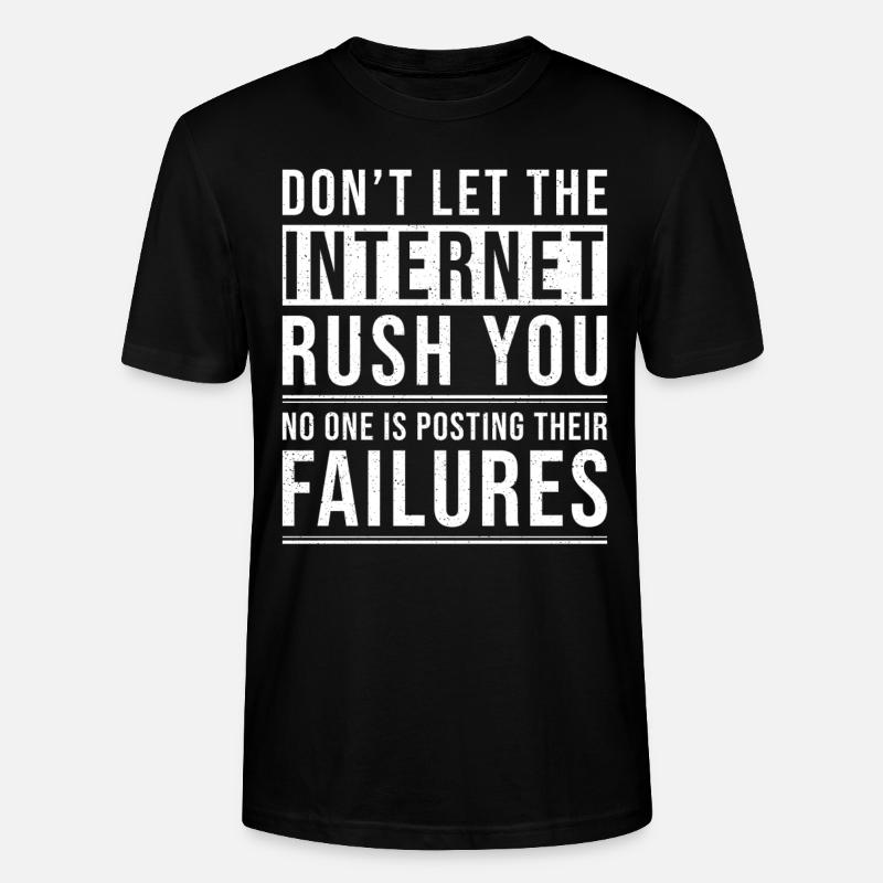 Inspiration Zitat Internet - Stanley/Stella Unisex Bio-T-Shirt CRAFTER - Schwarz