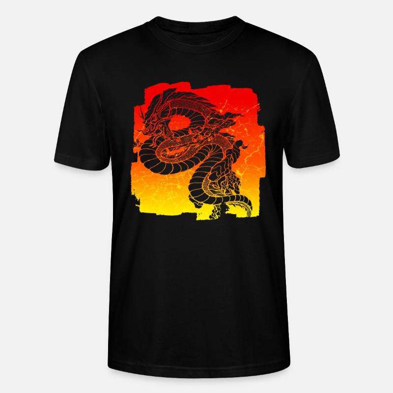 Drache - Stanley/Stella Unisex Bio-T-Shirt CRAFTER - Schwarz