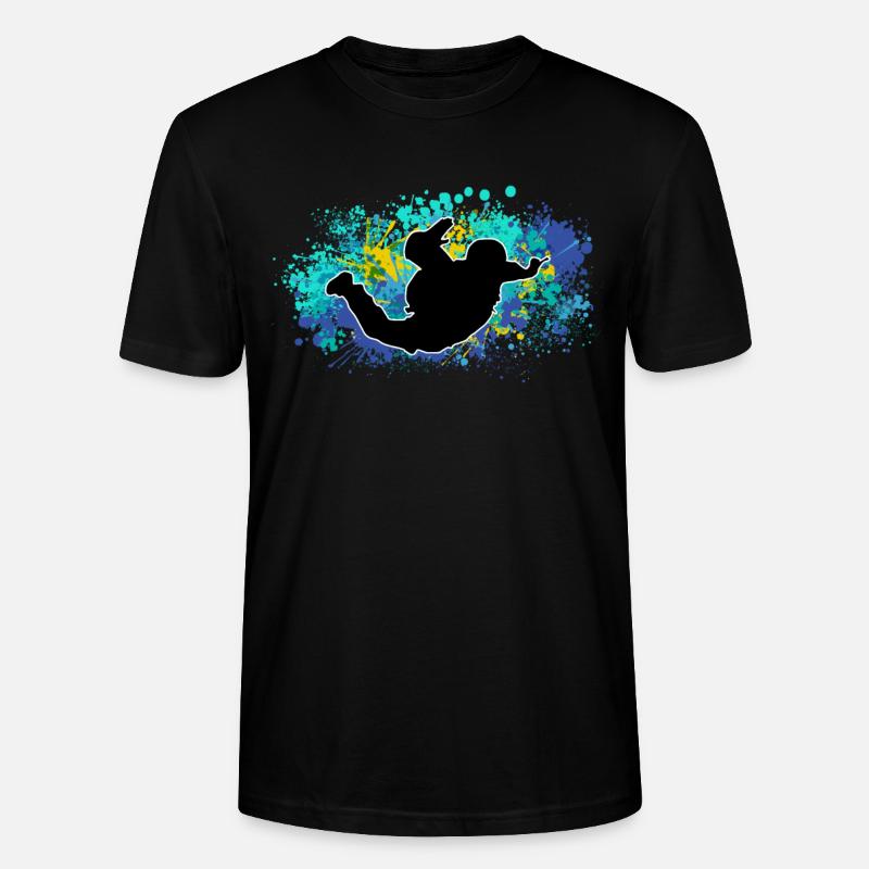 Fallschirmspringer Fallschirmsprung Skydive - Stanley/Stella Unisex Bio-T-Shirt CRAFTER - Schwarz