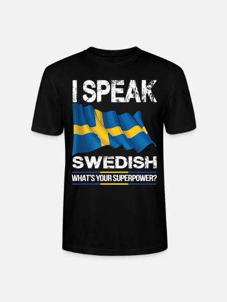 Swedish Swedish Sweden flag - Stanley/Stella CRAFTER Unisex Organic T-Shirt - black